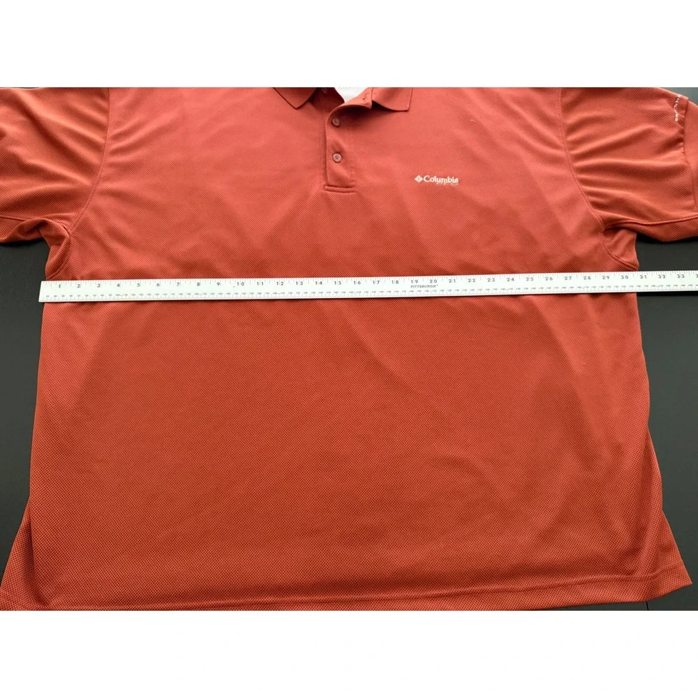 Columbia PFG Fishing Shirt Mens 4X Burnt Orange Vented Outdoor Polo